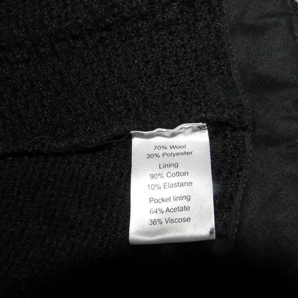 MARISOL Italian Wool Blend Black Jacket Blazer M - Picture 6 of 7